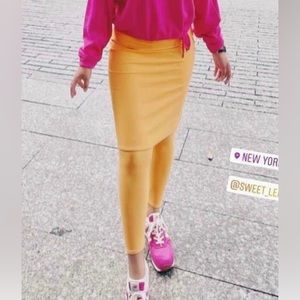 Sweet Lemon Thyme athletic skirted leggings petite ankle length snoga medium